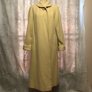 Vintage Full Length Beige Coat Fully Lined Medium